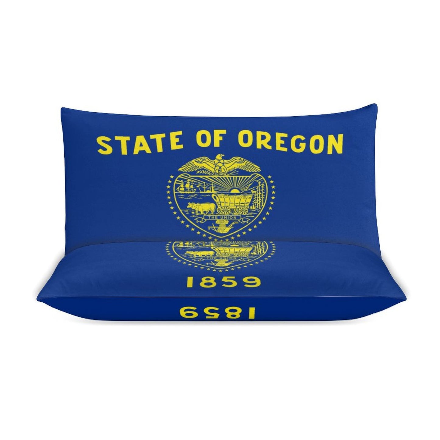 Oregon Flag Inspired 3-Piece Bedding Set (1 Duvet Cover + 2 Pillow Shams) – 102"×90"