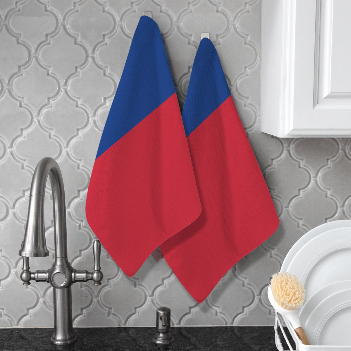 Liechtenstein Flag Inspired Kitchen Towel 40X60cm (Pack of 2) | Printed In the USA