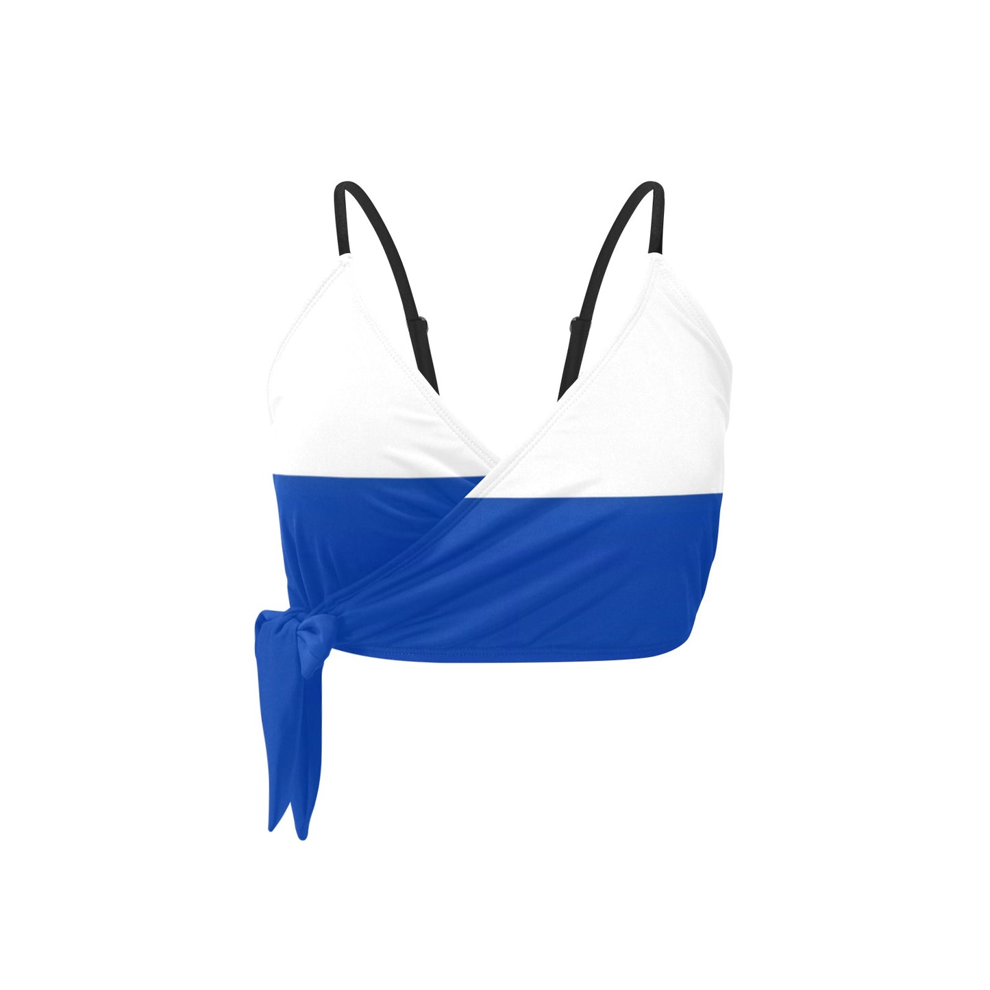 Russia Flag Inspired Knot Side Bikini Top