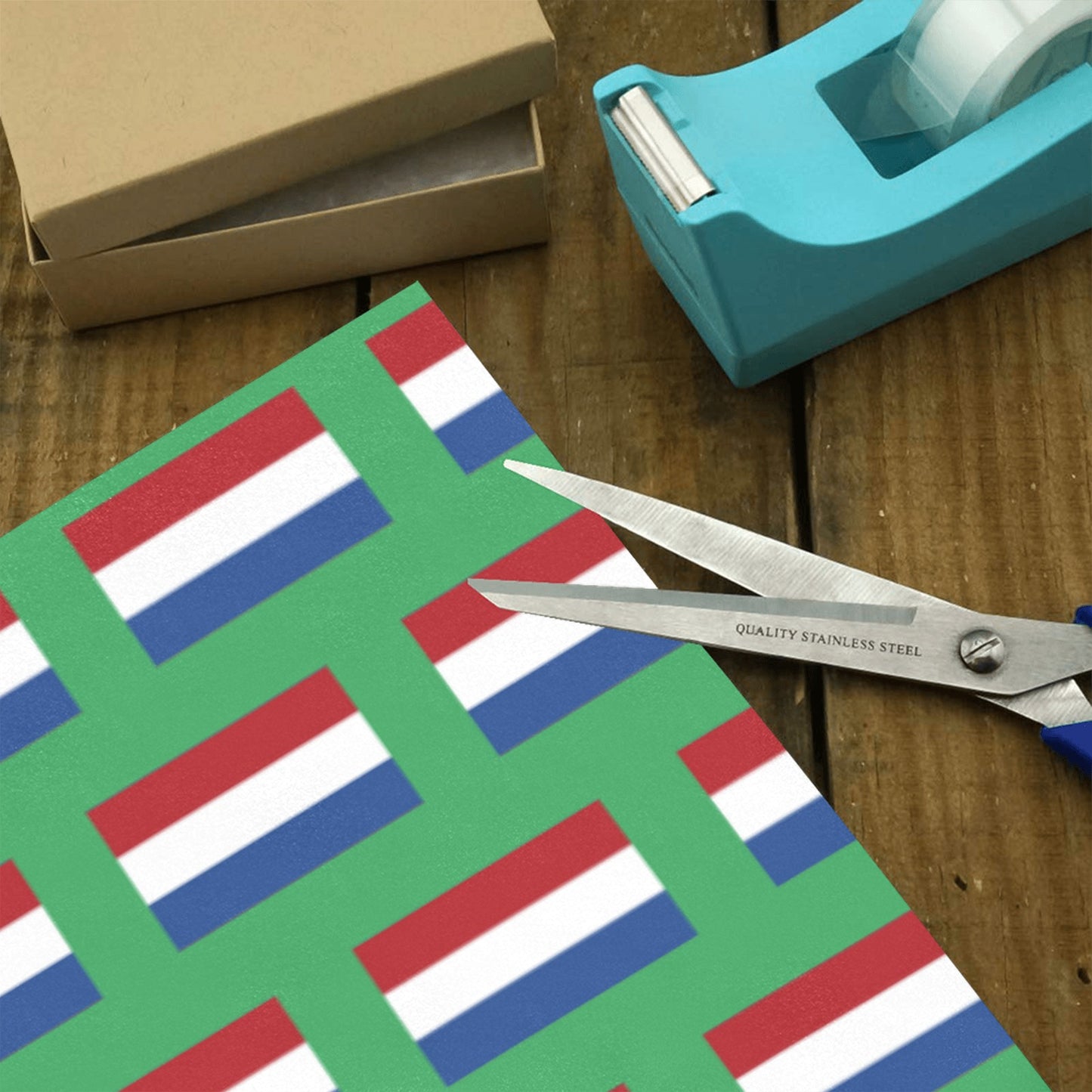 Netherlands Flag Custom Gift Wrapping Paper 58"x 22.5" (4 Rolls)