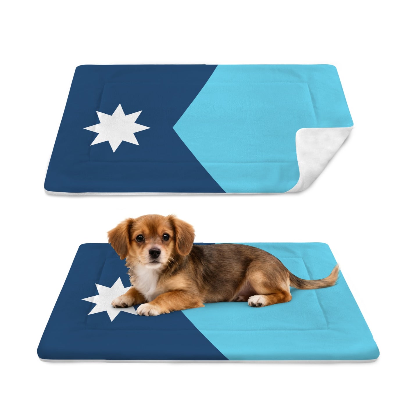 Minnesota Flag Inspired Pet Mat 25x18inch (Made in the USA)