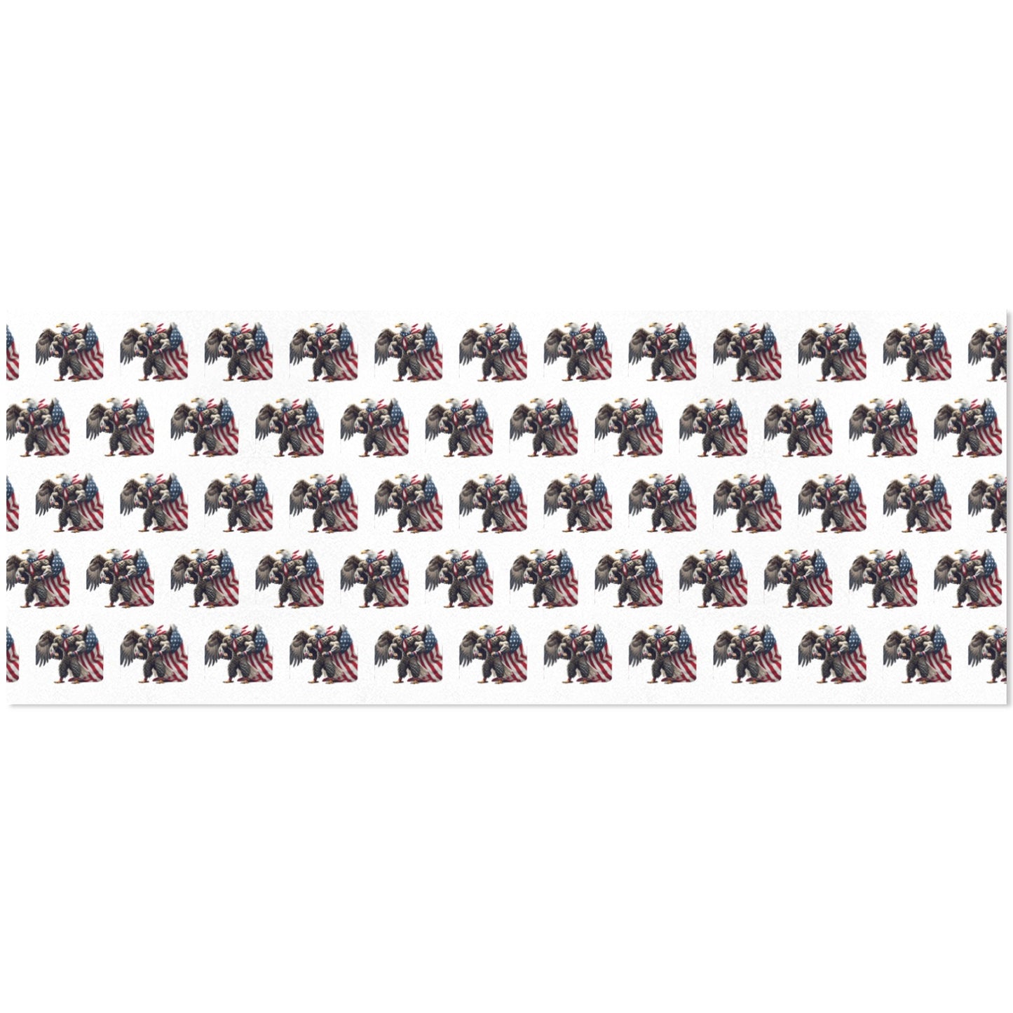 USA/American Flag Inspired Bald Eagle with American Flag Cape Custom Gift Wrapping Paper 58"x 22.5" (4 Rolls)
