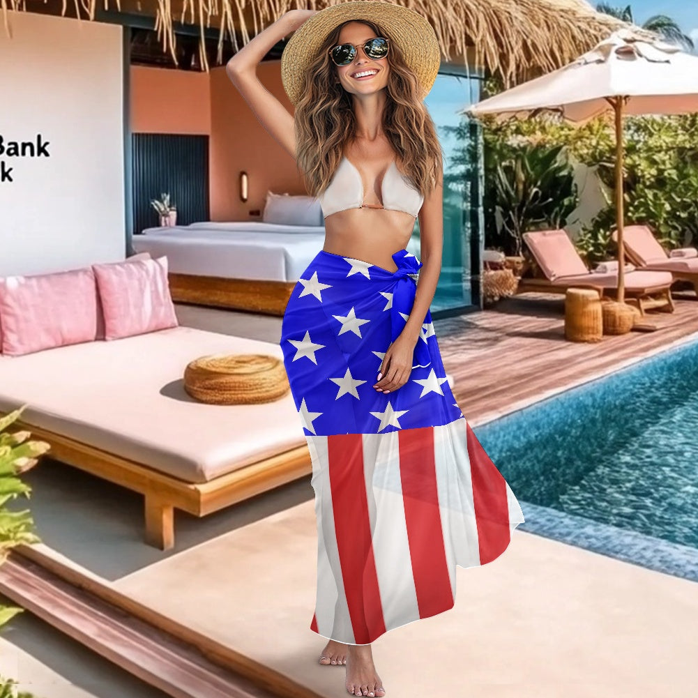 USA/American Flag Inspired Bikini Cover-Up Style-2
