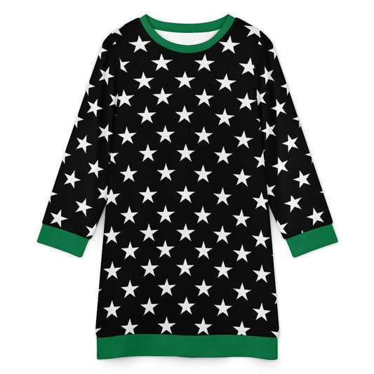 Thin Green Line Flag Inspired Sweater Dress