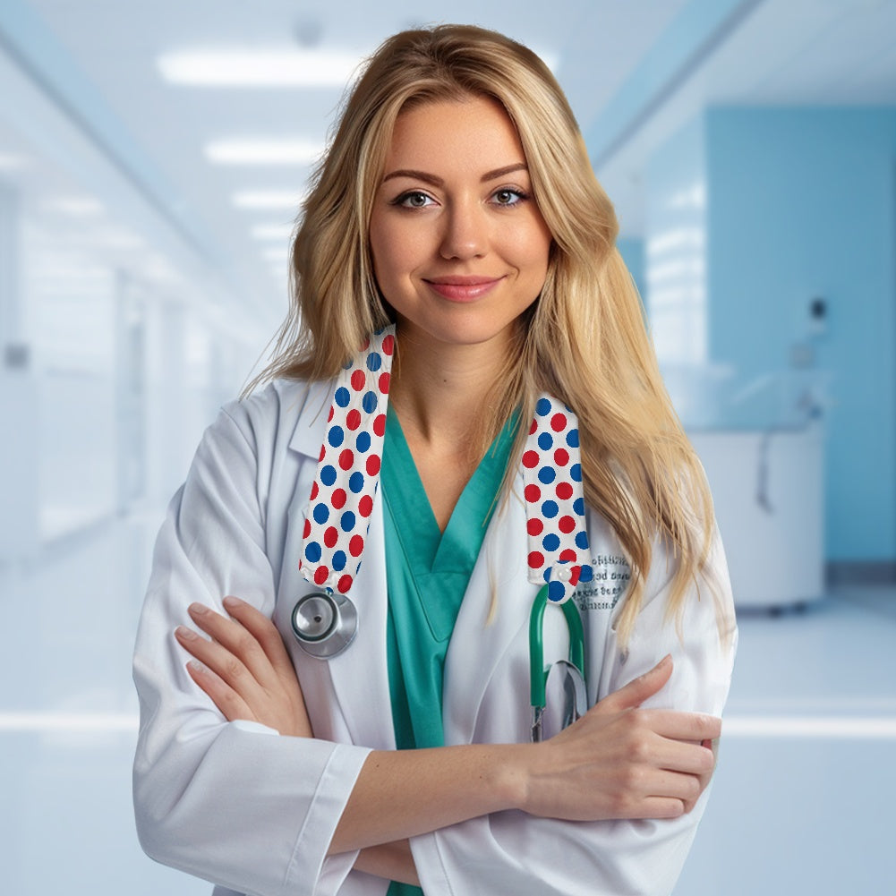 USA/American Flag Inspired Polka Dot Pattern Stethoscope Protective Cover