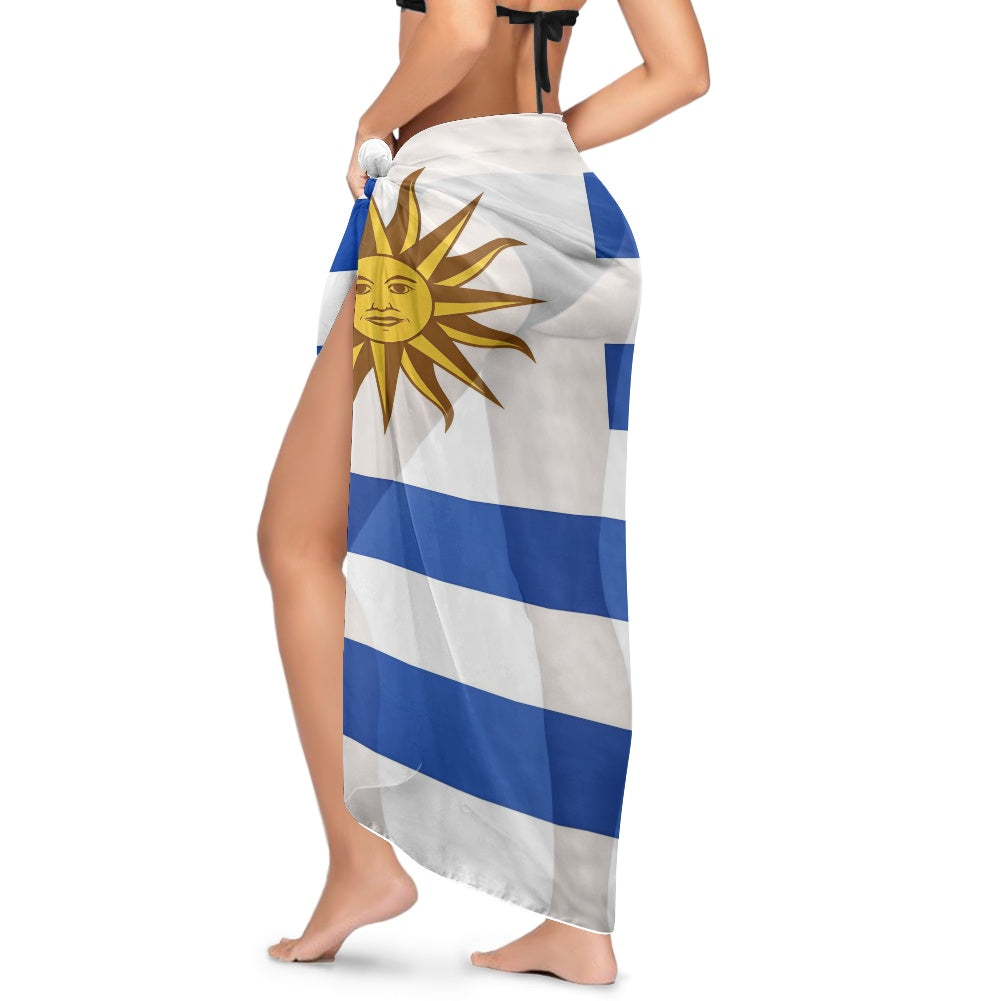 Uruguay Flag Inspired Bikini Cover-Up
