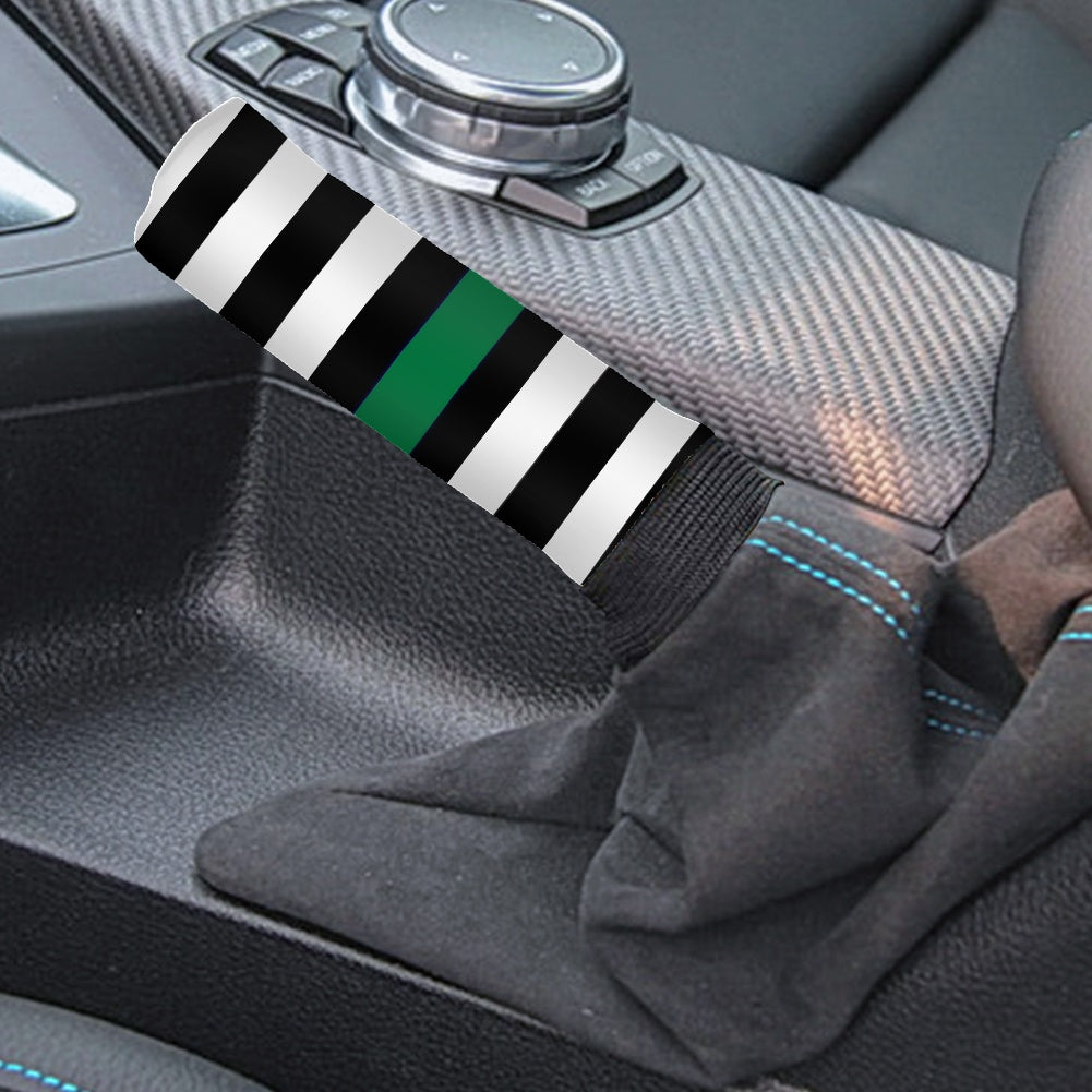 Thin Green Line Flag Inspired Gear Lever Cover+Hand Brake Cover