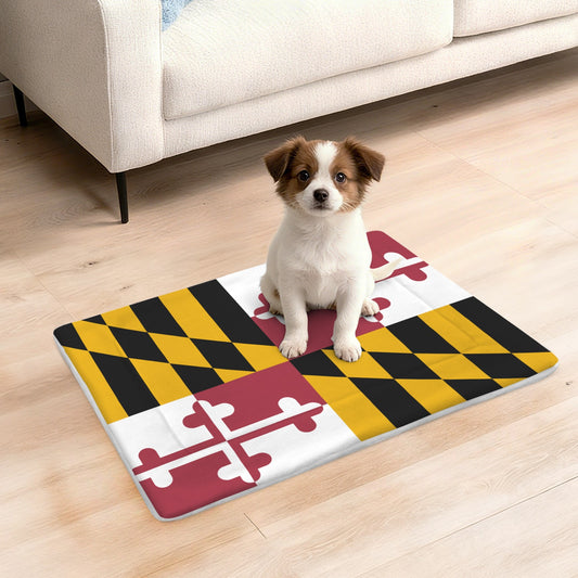 Maryland Flag Inspired Pet Mat 25x18inch (Made in the USA)
