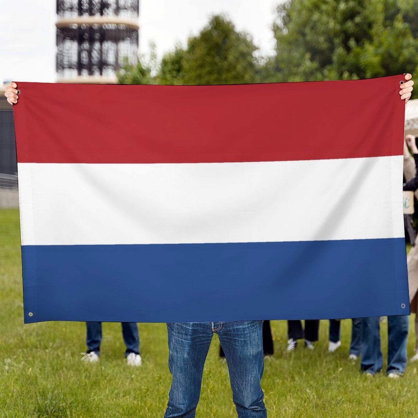 Netherlands Flag Inspired Wall Mount Flag with Four Grommets (35x59 in)