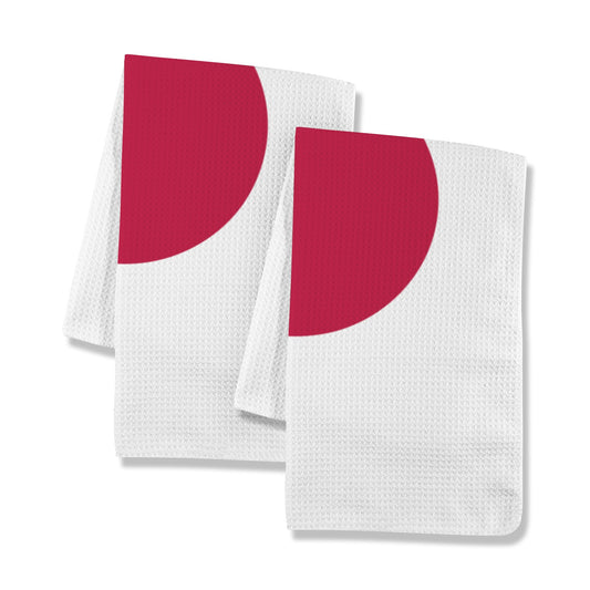 Japan Flag Inspired Kitchen Towel 40X60cm (Pack of 2) (Made in the USA)