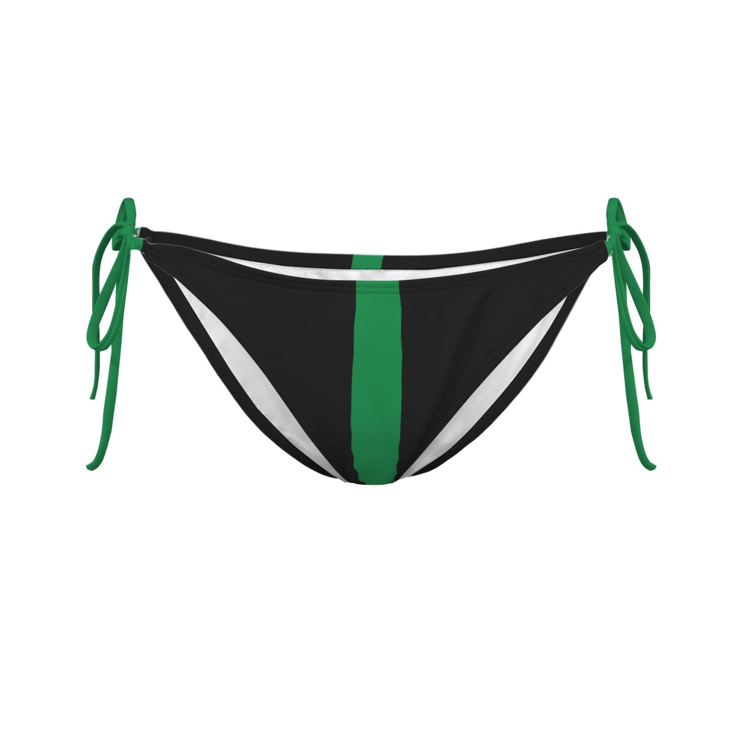 Thin Green Line Flag Inspired Style-2 Side-Tie Bikini Bottom