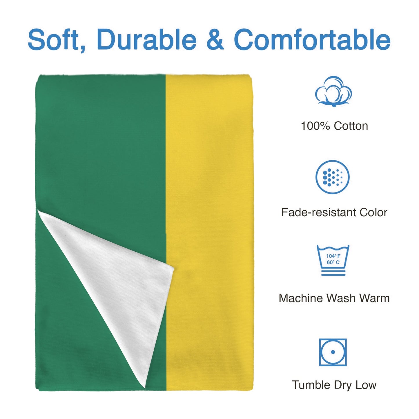 Ghana Flag Inspired Custom Bath Towel 29"x58"(Made in USA)