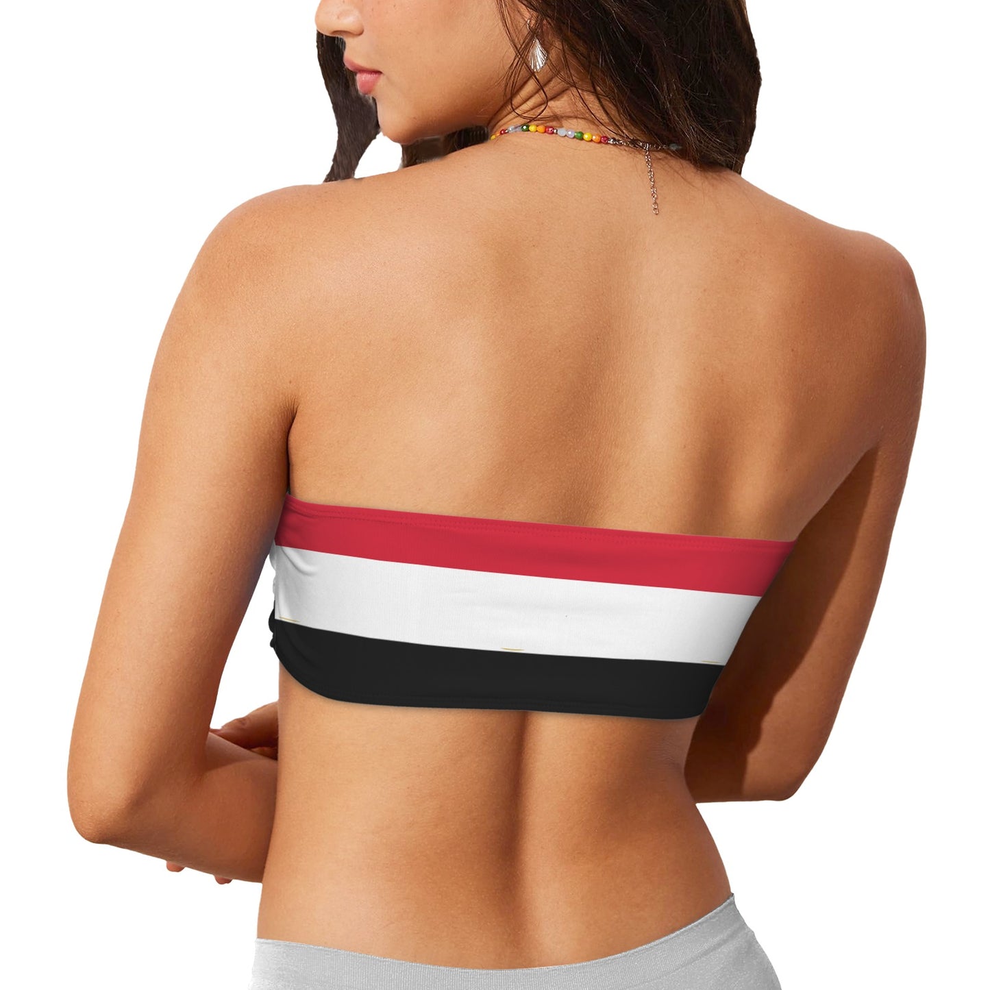 Egypt Flag Inspired Bandeau Tube Bikini Top