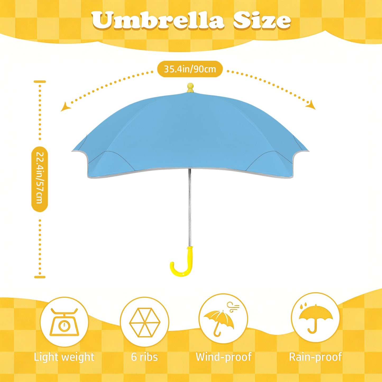 Fiji Flag Inspired Kids Safe Round Corner Umbrella