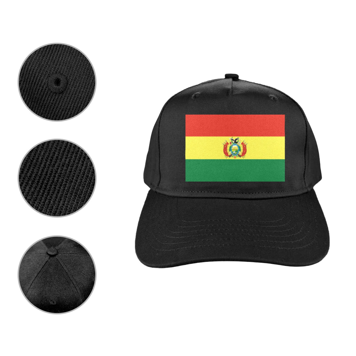Bolivia Flag Inspired Baseball Cap | Printed in the  USA