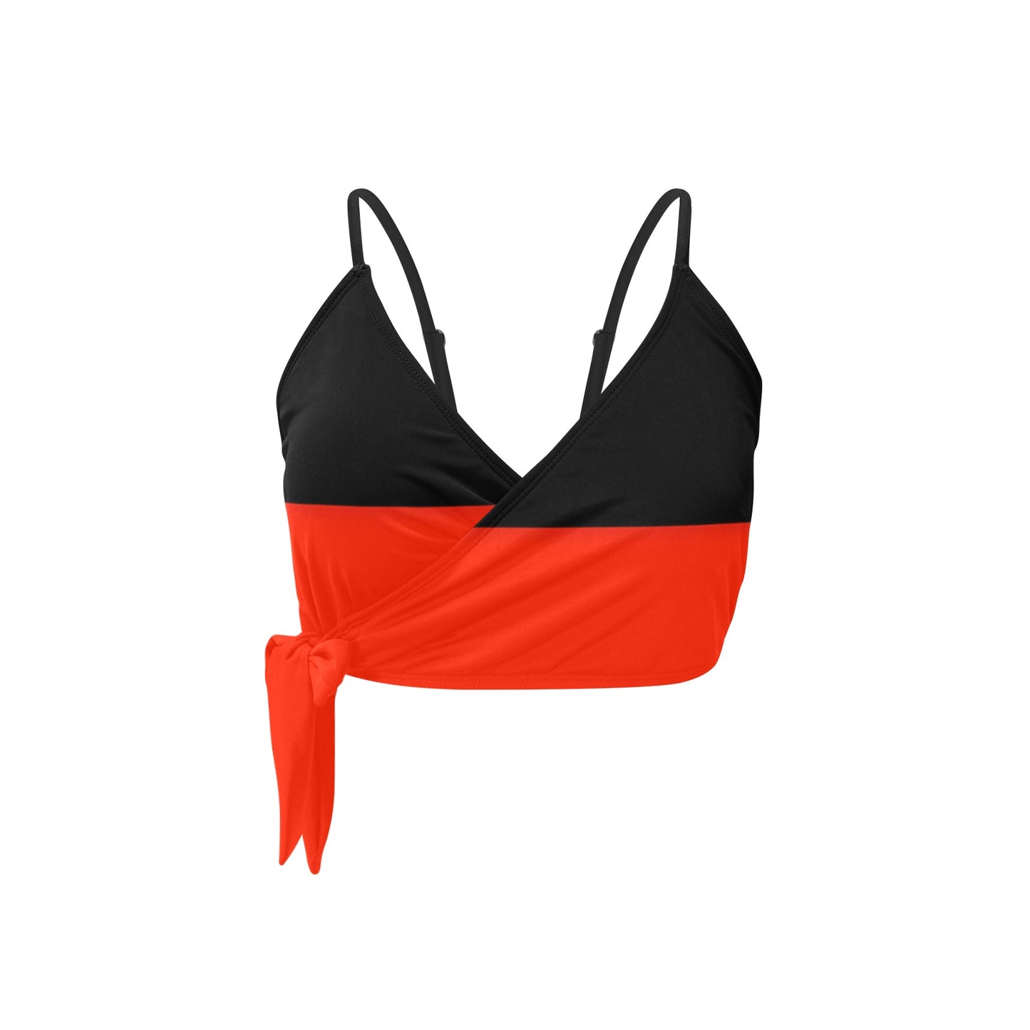 Germany Flag Inspired Knot Side Bikini Top