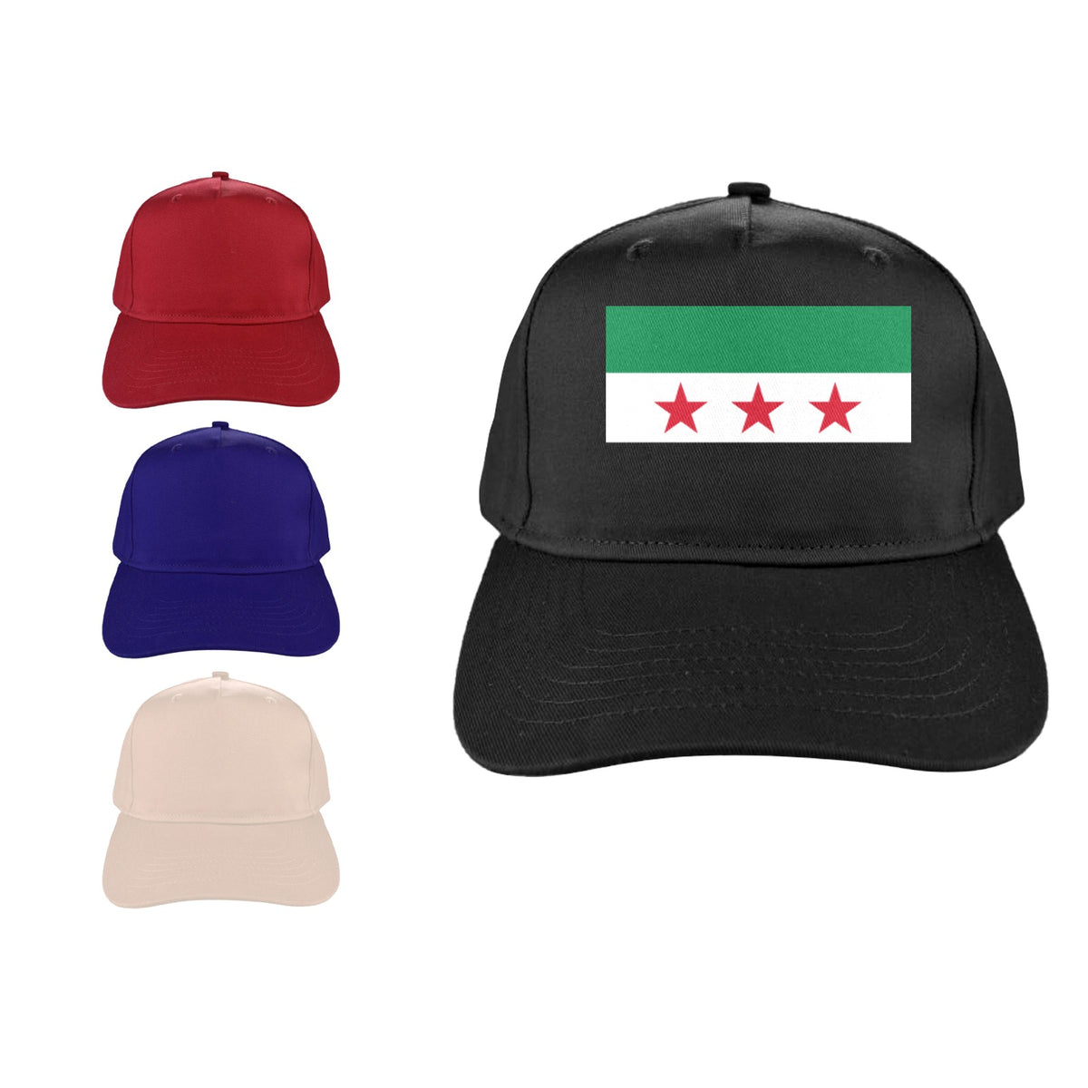 Syria Flag Inspired Baseball Cap | Printed in the USA