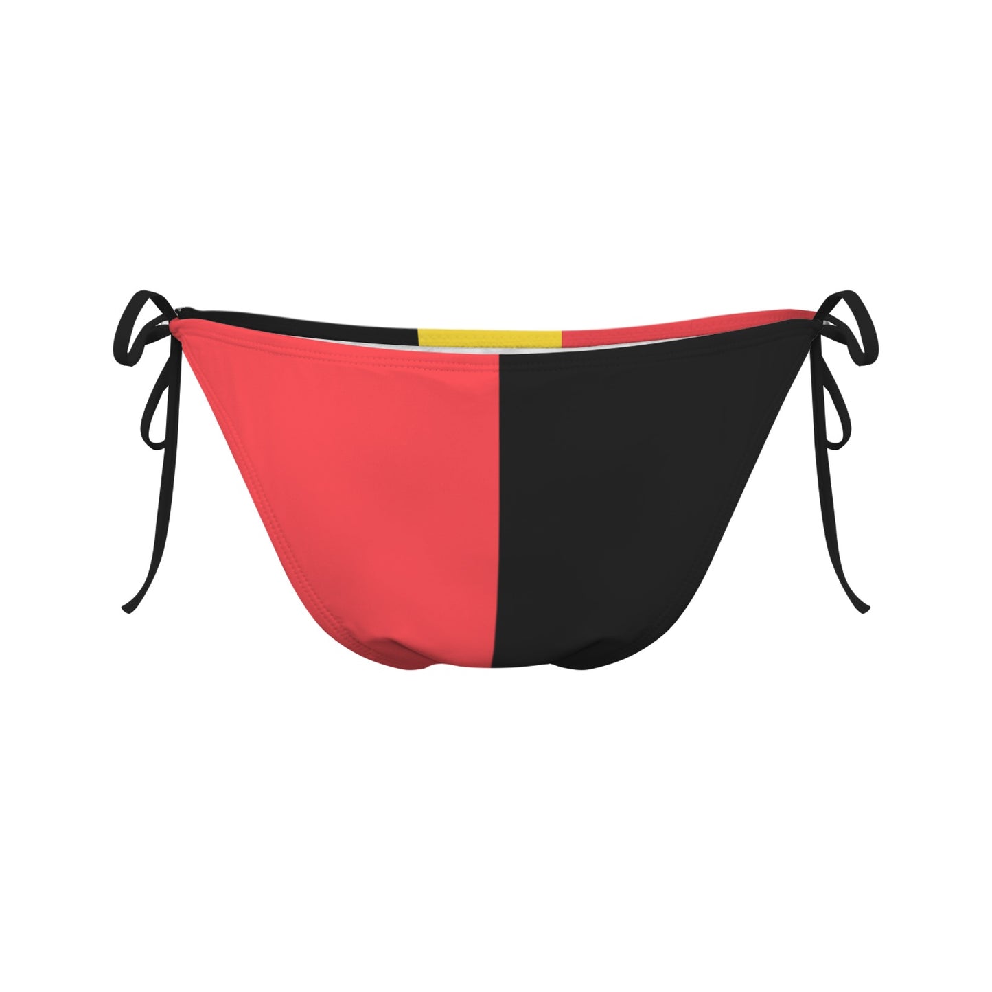 Belgium Flag Inspired Side-Tie Bikini Bottom