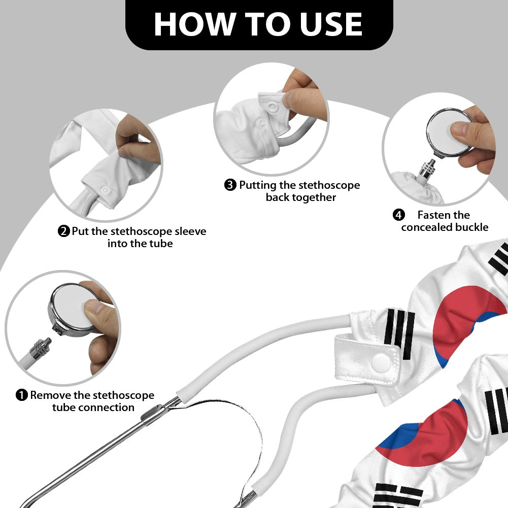 South Korea Flag Inspired Stethoscope Protective Cover