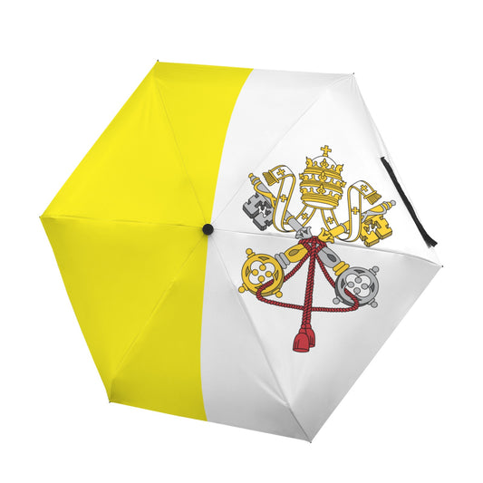 Vatican City Flag Inspired Mini Compact Umbrella