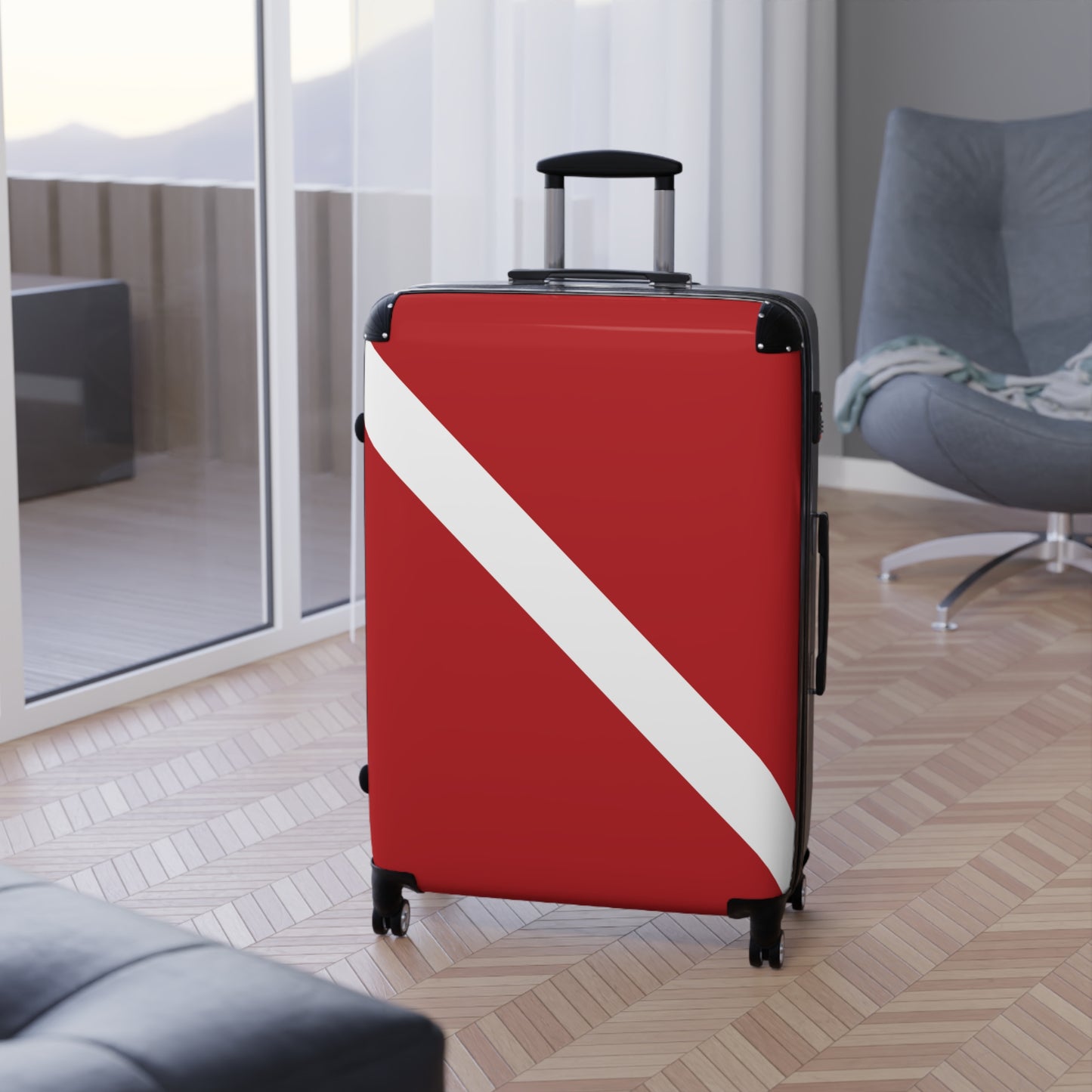Diver Down Flag Inspired Suitcase