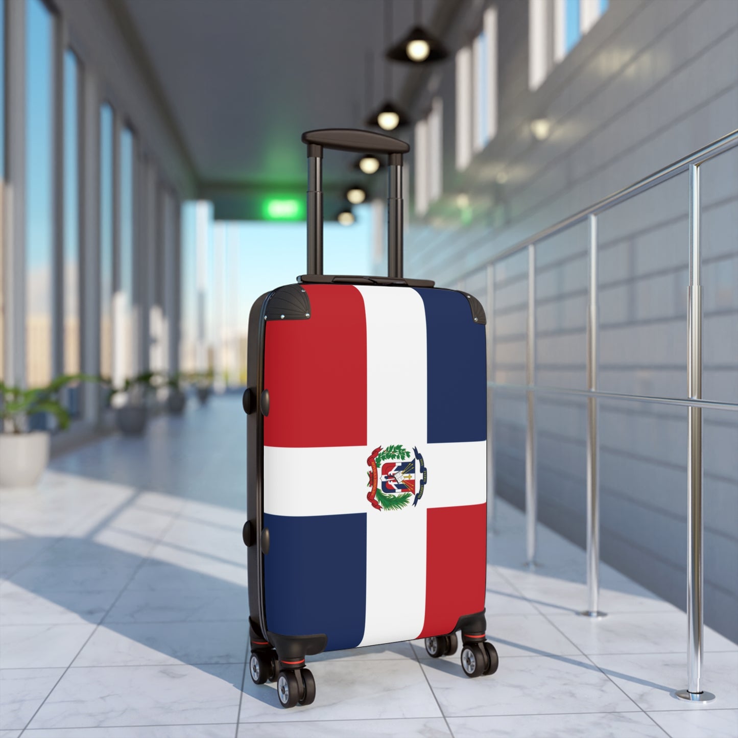 Dominican Republic Flag Inspired Suitcase