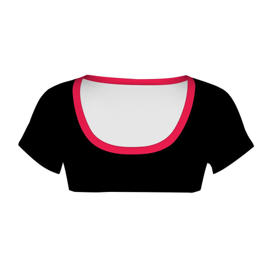 Thin Red Line Flag Inspired Women's 1/2 Cut Short Sleeve T-Shirt Style-2
