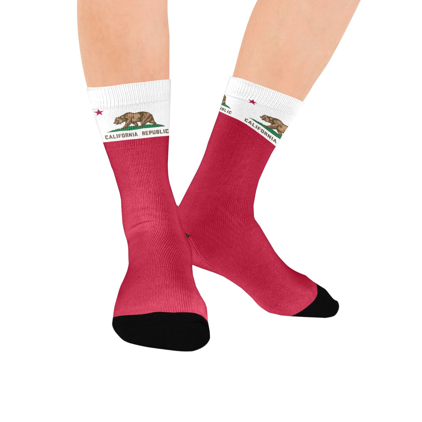 California Flag Inspired Women's Custom  Socks | Ships from USA
