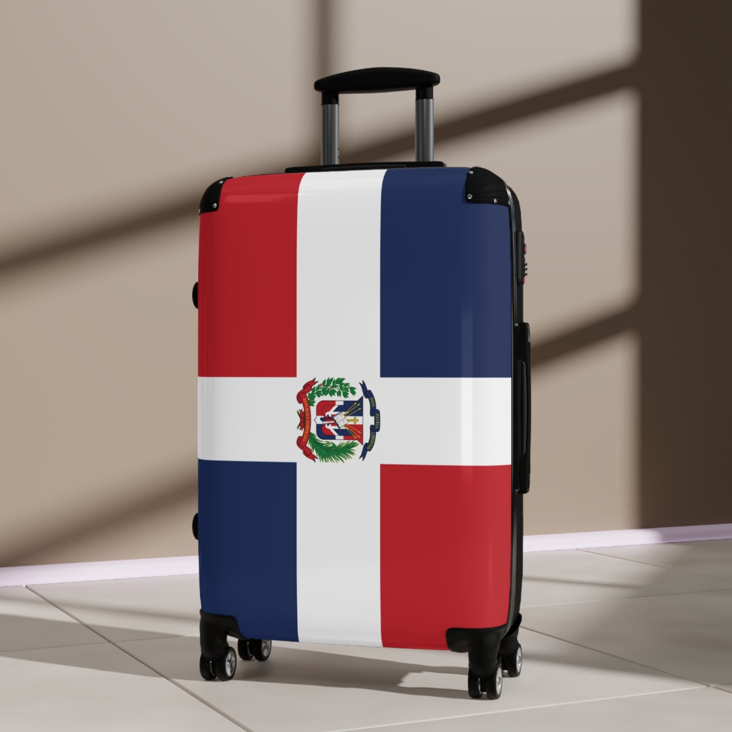 Dominican Republic Flag Inspired Suitcase