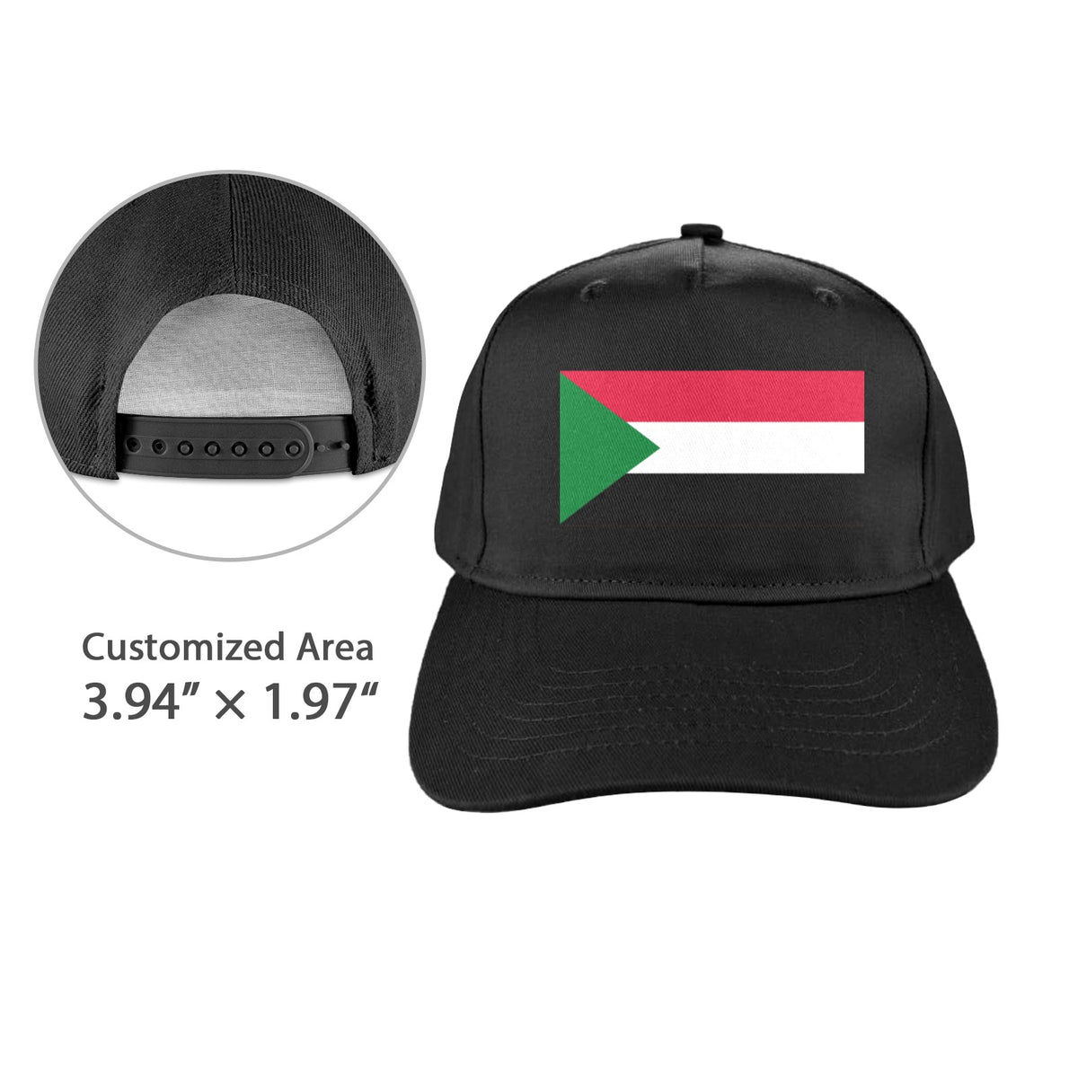 Sudan Flag Inspired Baseball Cap | Printed in the USA