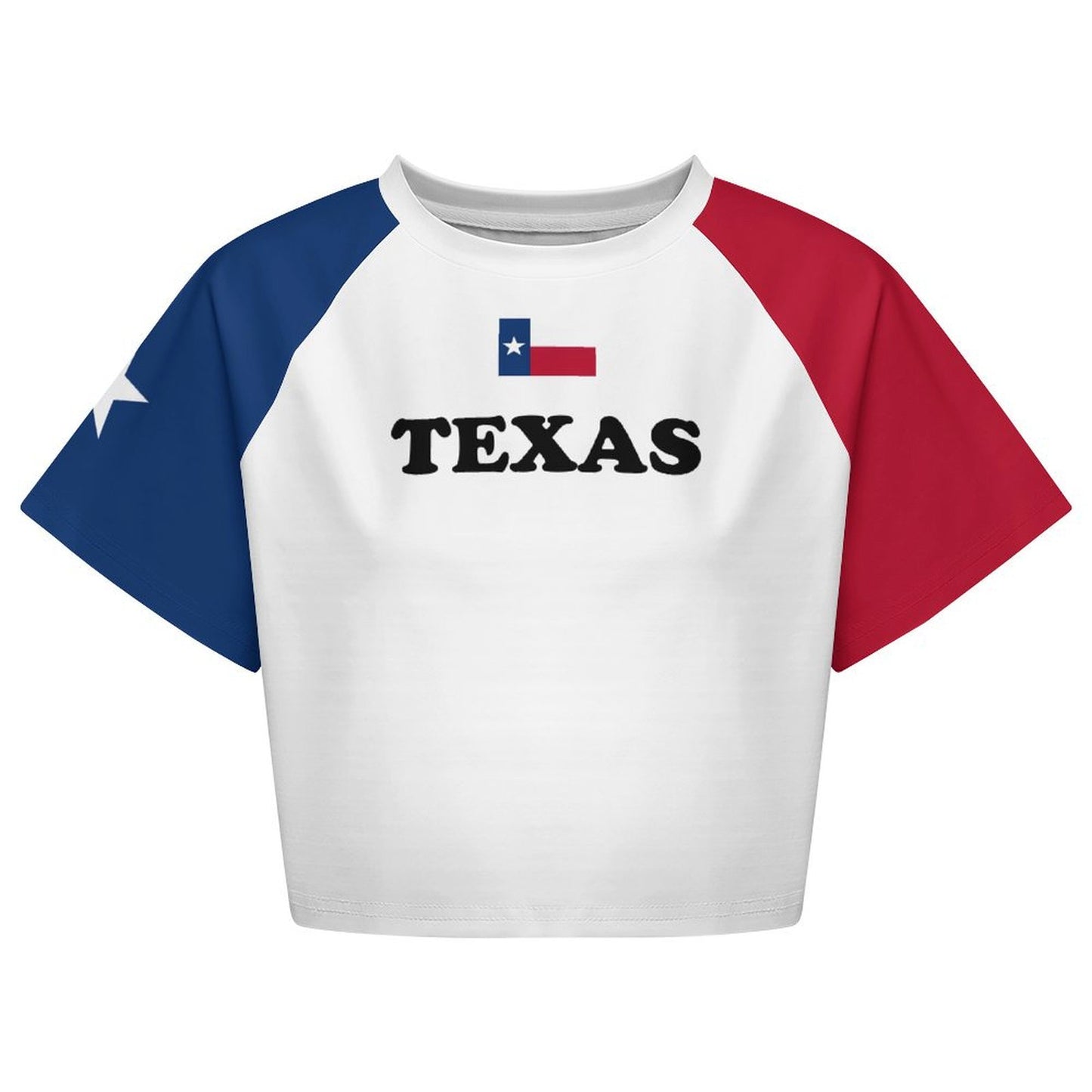Texas Flag Inspired Women's Cropped Shirt