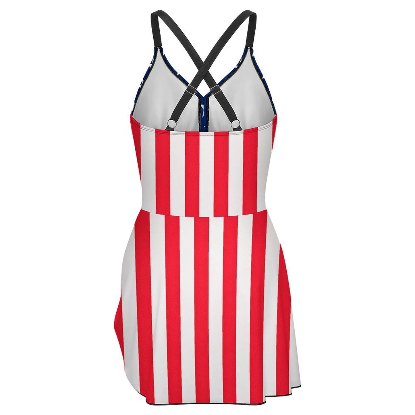 USA/American Flag Inspired Women's Hem Tie One-piece Swimsuit