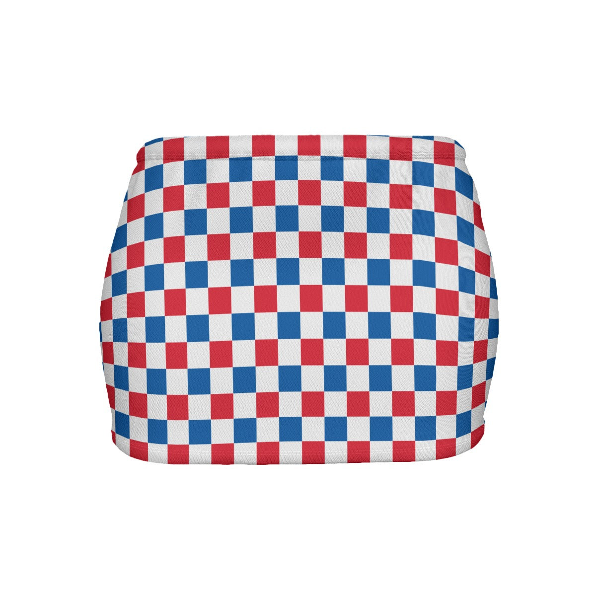 USA/American Flag Inspired Checkered Pattern Women’s Slinky Micro Mini Skirt