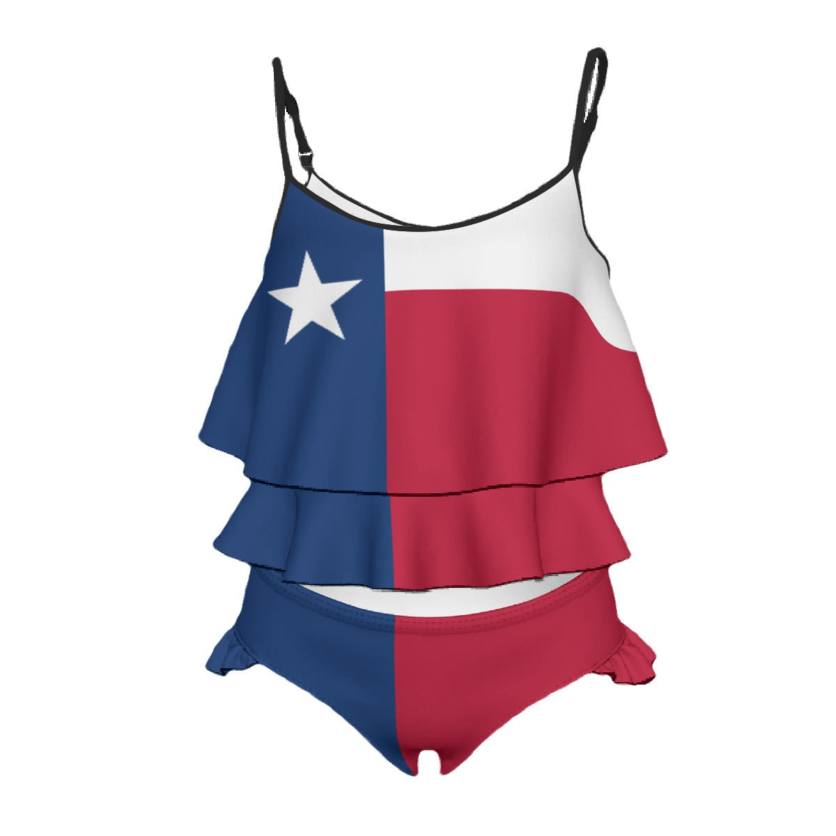 Texas Flag Inspired Girl's Swimsuit