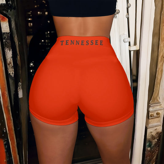 Tennessee High Waist Shorts, Orange Variant