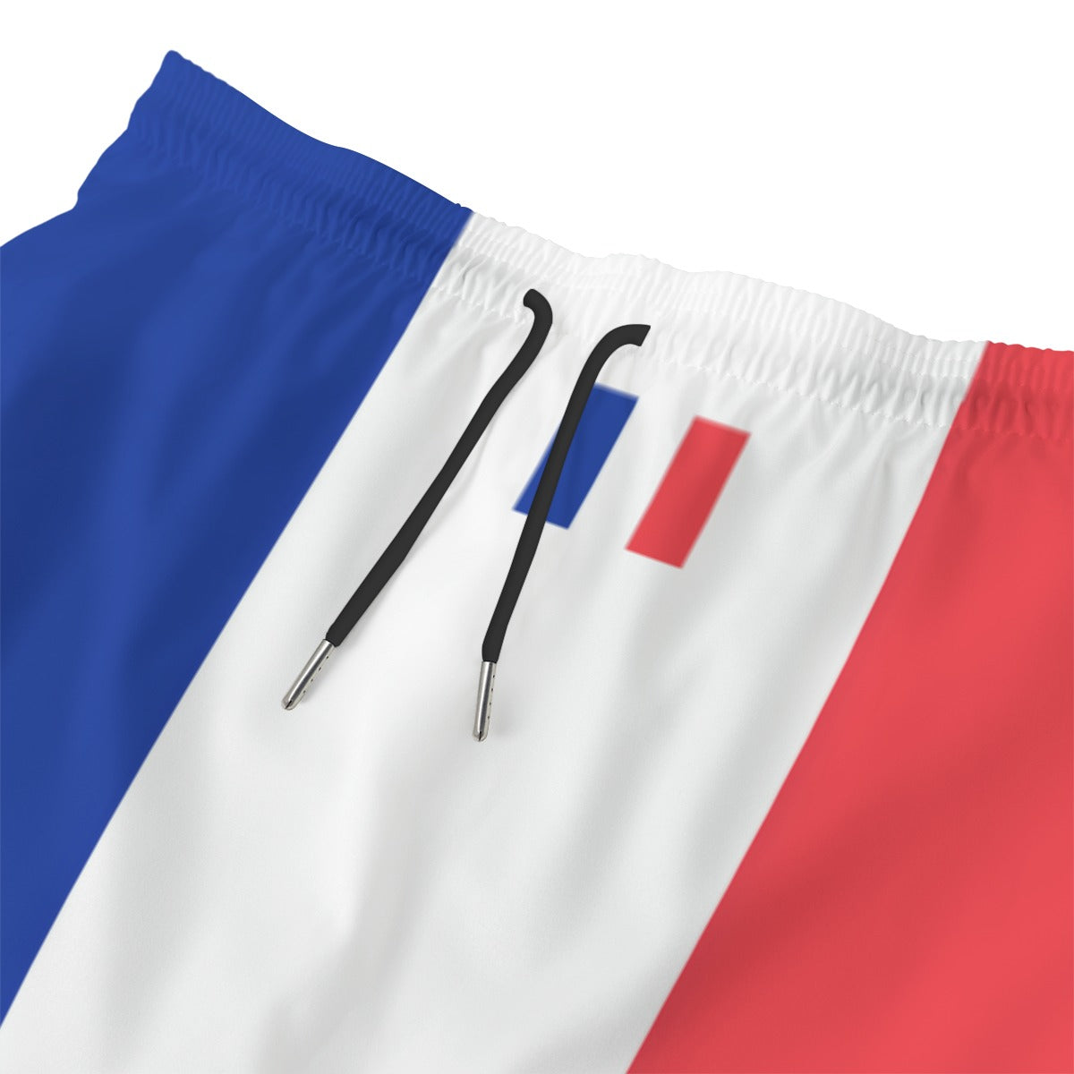 Shorts with French flag design, by Luv My Flag.