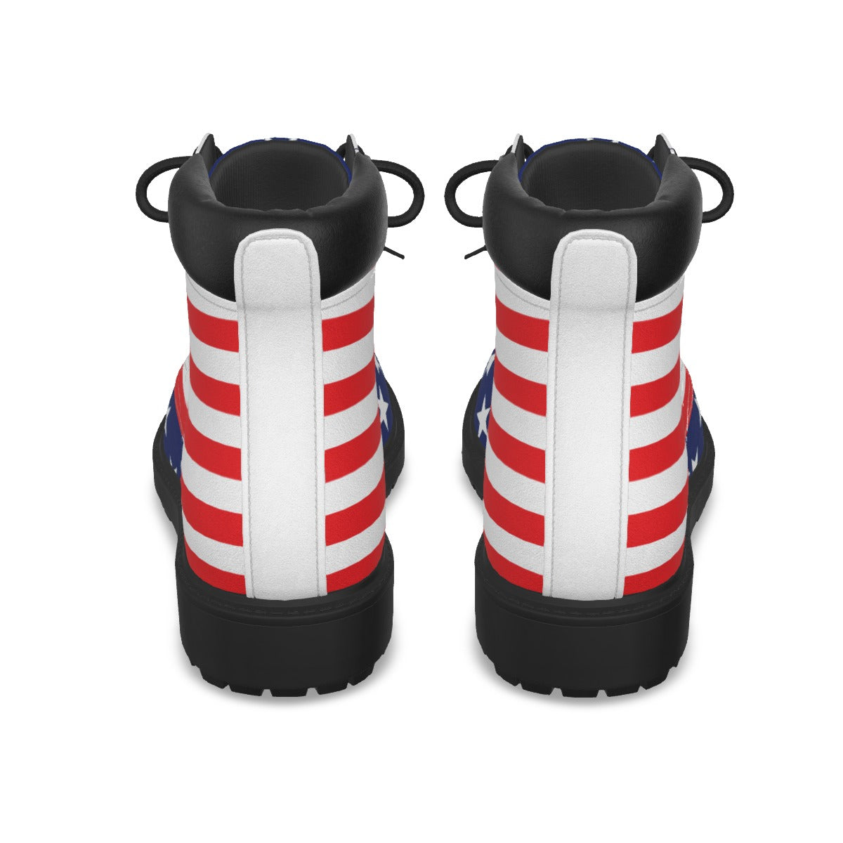 USA/American Flag Inspired Padded Collar Utility Boots