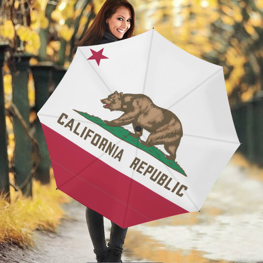 California State Flag Auto Open & Close Travel Umbrella
