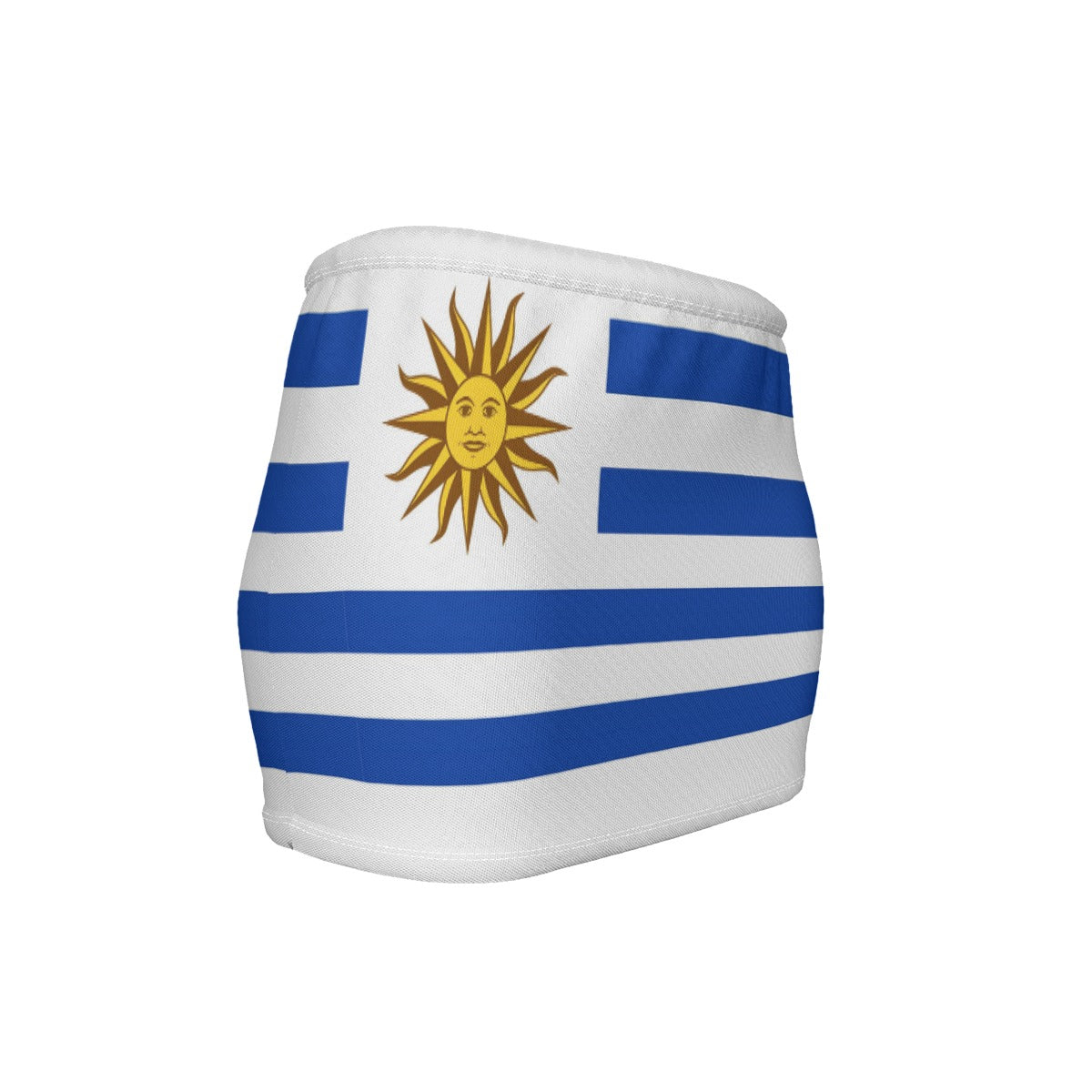 Uruguay Flag Inspired Women’s Slinky Micro Mini Skirt