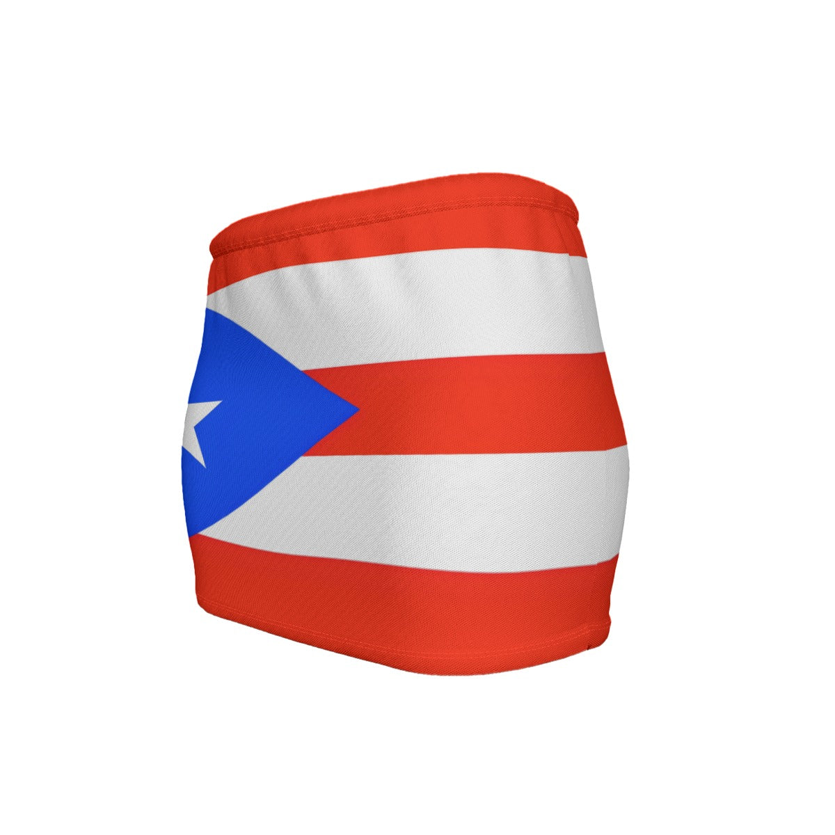 Puerto Rico Flag Inspired Women’s Slinky Micro Mini Skirt