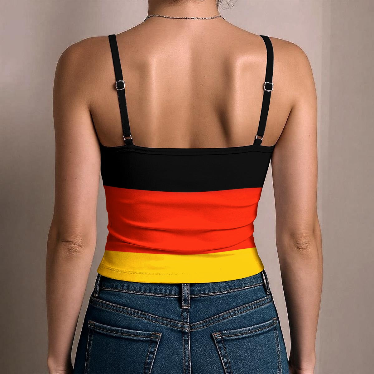 Germany Flag Inspired Women's Spaghetti Strap Tank Top