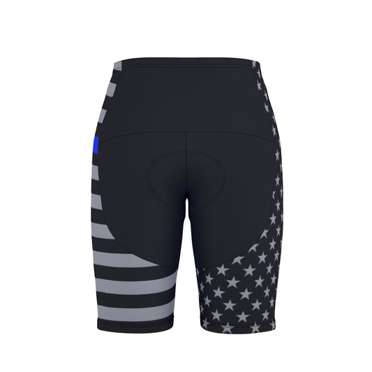 Thin Blue Line (subdues) Flag Inspired Men’s Cycling Shorts