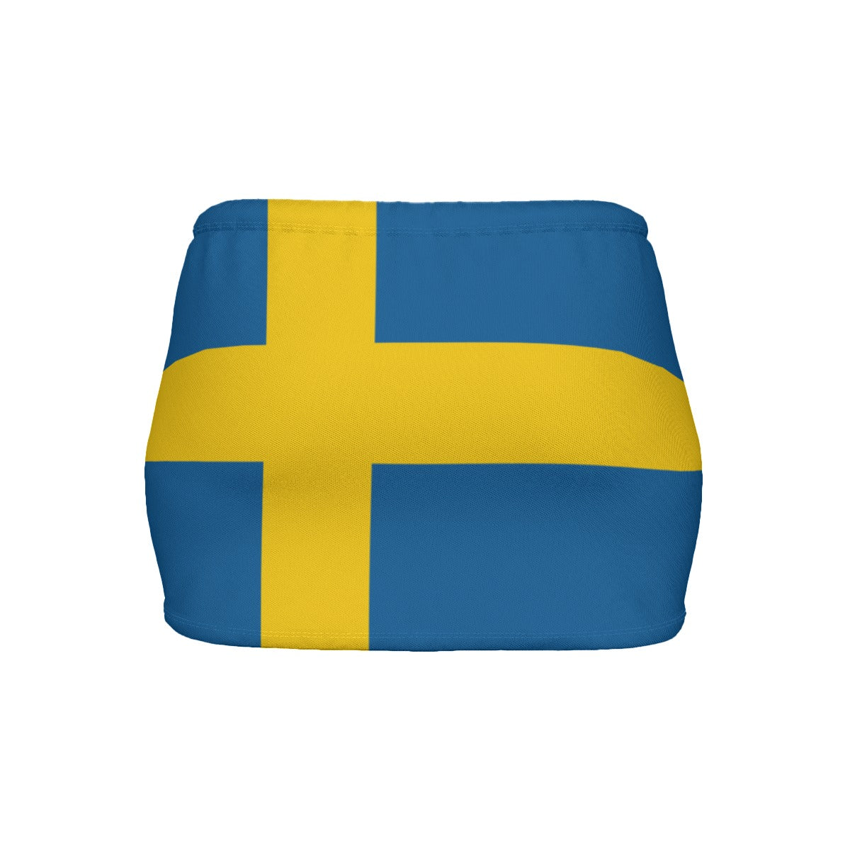Sweden Flag Inspired Women’s Slinky Micro Mini Skirt