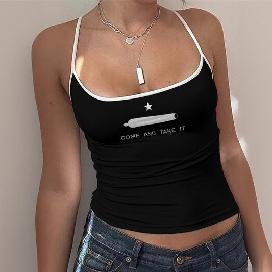Come and Take It Women's Spaghetti Strap Tank Top