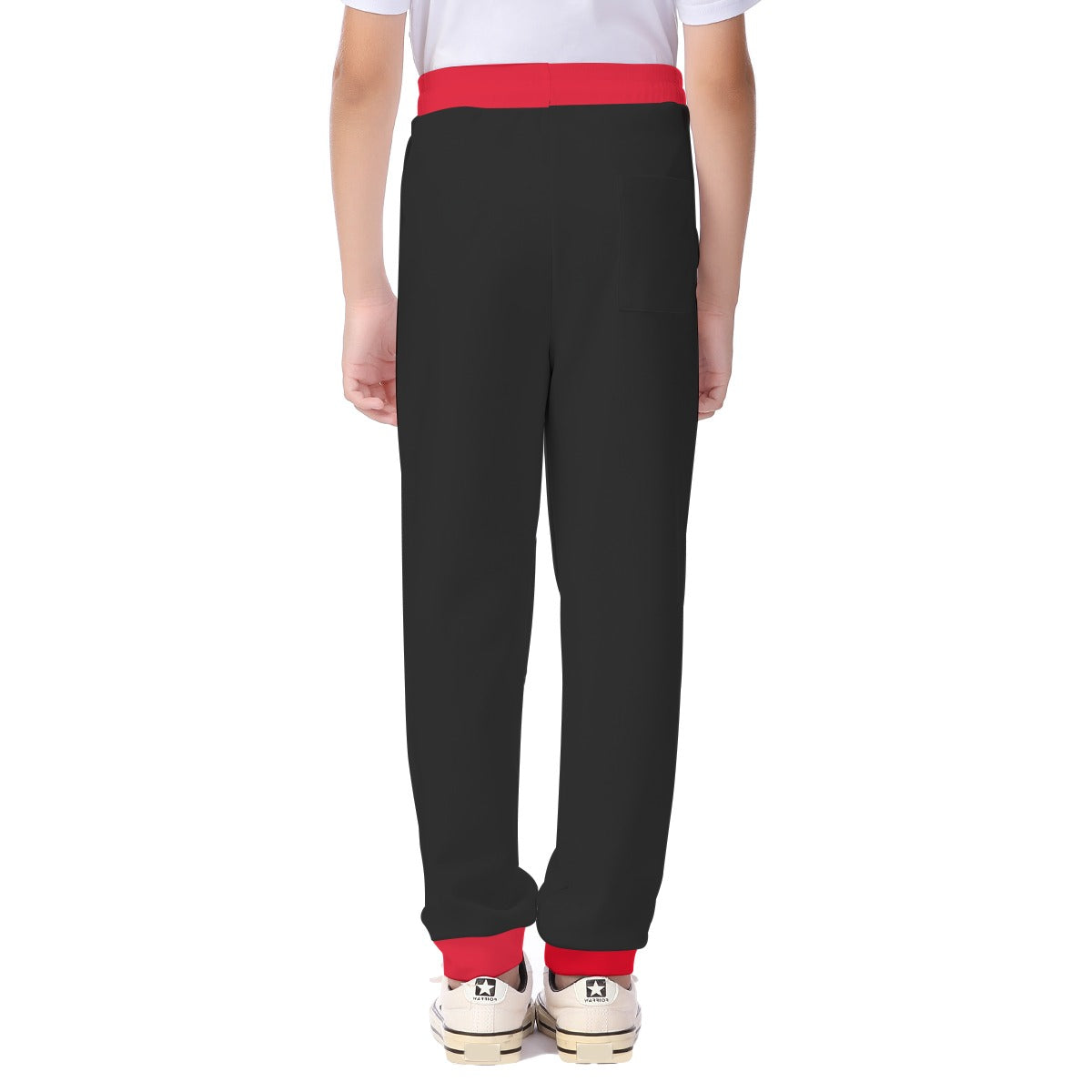 Thin Red Line Flag Inspired Unisex Kids' Casual Pants Style-2
