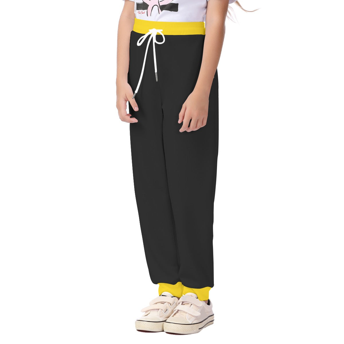 Thin Gold Line Flag Inspired Unisex Kids' Casual Pants Style-2