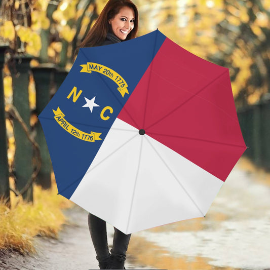 North Carolina State Flag Auto Open & Close Travel Umbrella