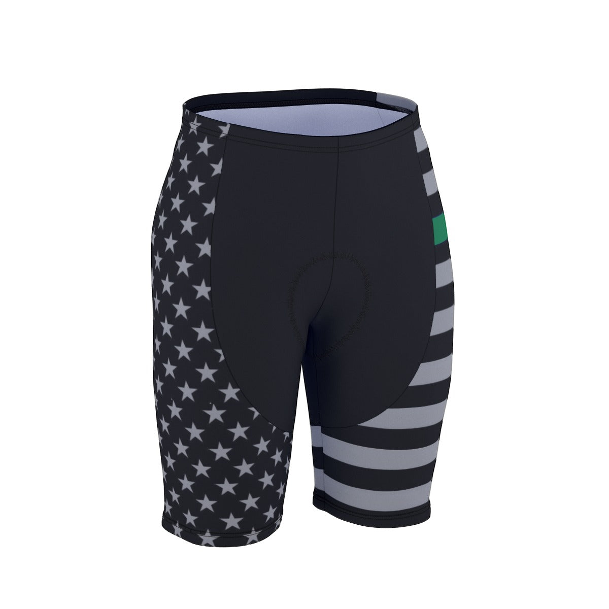 Thin Green Line (subdues) Flag Inspired Men’s Cycling Shorts