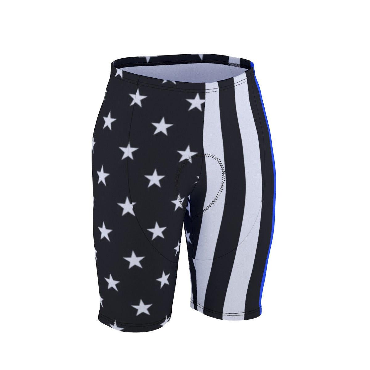 Thin Blue Line Flag Inspired Men’s Cycling Shorts