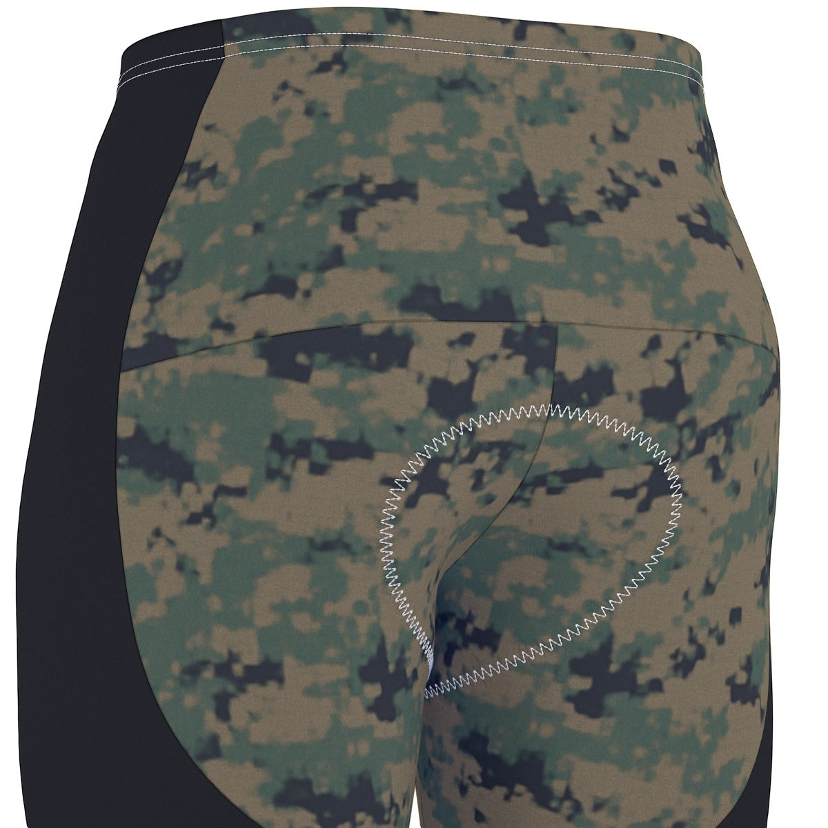 Thin Green Line Flag Inspired Eagle on Digital Camo Men’s Cycling Shorts